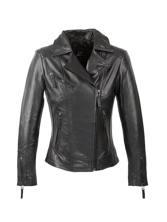 Leather jacket ESTET LIA Black