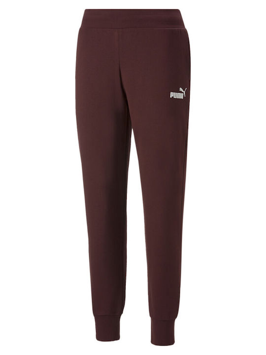 Puma Pantaloni de trening pentru femei cu cauciuc Maro