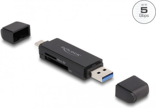 DeLock Card Reader USB 3.2 Type-C για SD