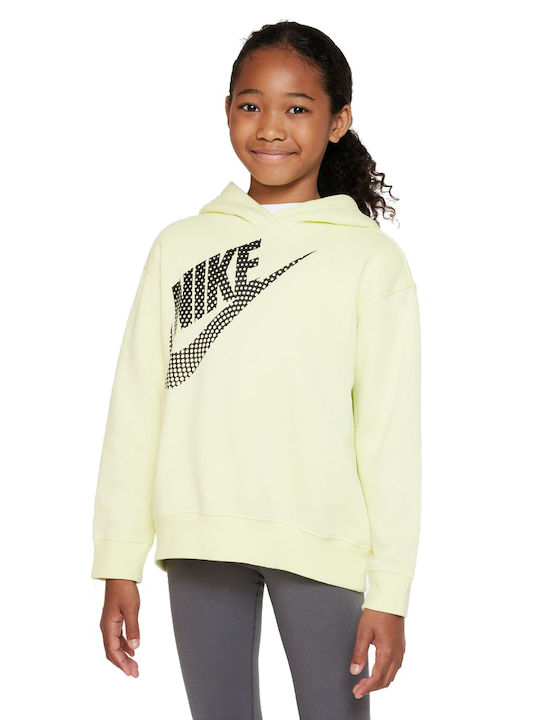 Nike Kids Sweatshirt with Hood Yellow