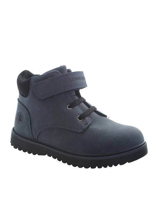 Timon Kids Boots with Velcro Navy Blue