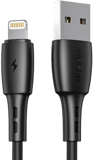 Vipfan Vipfan Racing X05 USB to Lightning Cable Μαύρο 1m