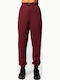High Waist Sweatpants Burgundy