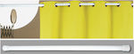 San Lorentzo Telescopic Straight Shower Curtain Rod Stainless Steel White 140-260cm