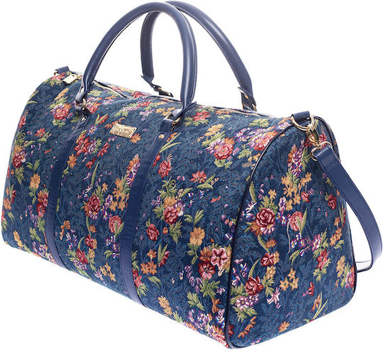 Signare Signare Flower Meadow Sack Voyage Blue Fabric L57xW30xH29cm
