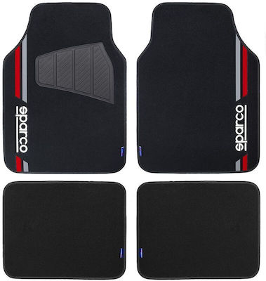 Sparco Set of Front and Rear Mats Universal 4pcs from Carpet Black