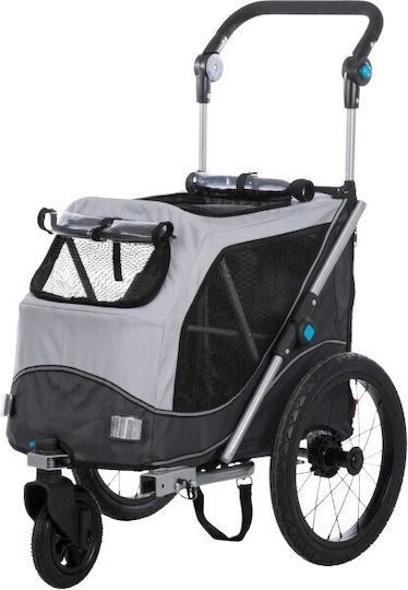 Trixie Waterproof Dog/Cat Carrying Gray Bicycle Trailer L58xW93xH74cm