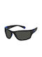 Polaroid Sunglasses with Black Plastic Frame and Gray Polarized Lens PLD2135/S D51M9