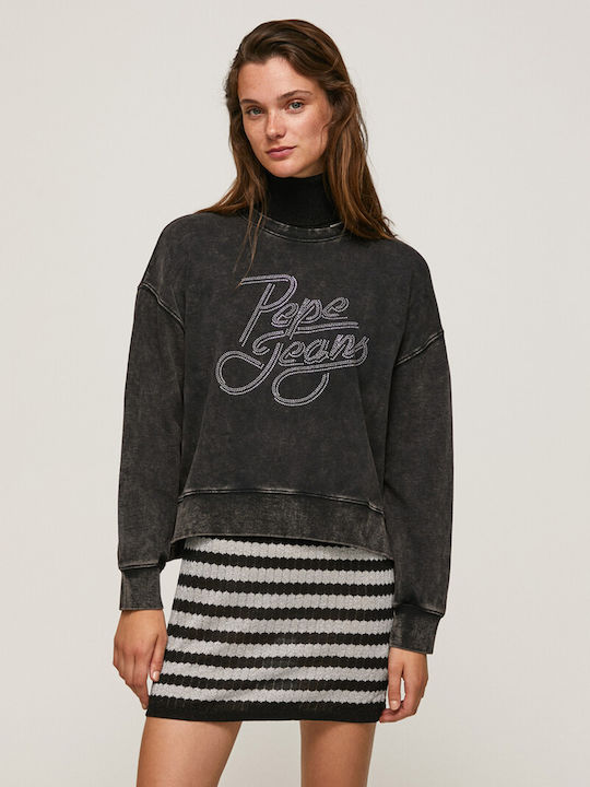 Pepe Jeans Connie Γυναικείο Φούτερ Μαύρο