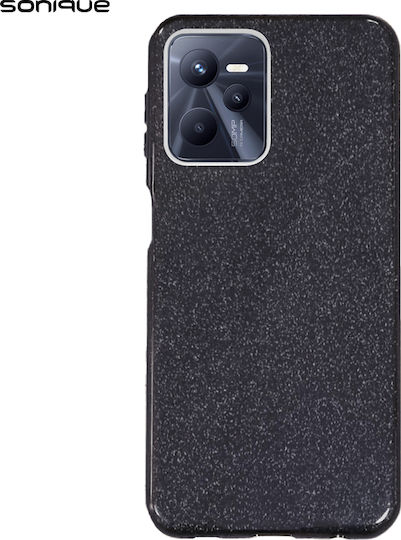 Sonique Shiny Back Cover Silicone Black (Realme C35)
