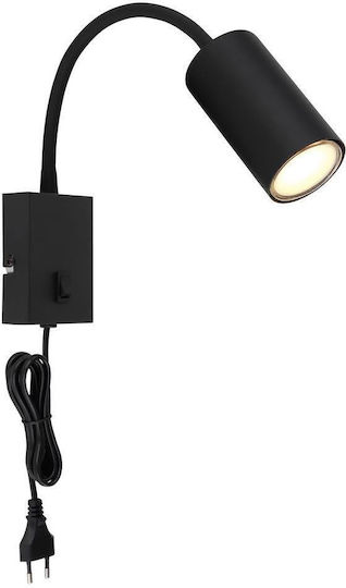 Globo Lighting Μονό Σποτ με Ντουί GU10 σε Μαύρο Χρώμα Globo Lighting Μονό Σποτ με Ντουί GU10 σε Μαύρο Χρώμα