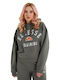 Giovane Cropped Women's Sweatshirt Gray