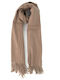 Verde 06-0967 Women's Wool Scarf Beige