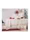Nef-Nef Homeware Aspen Weihnachtlich Tischtuch Stoff Weiß L140xB140cm.
