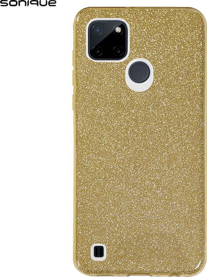 Sonique Shiny Задна корица Пластмаса / Силикон Златист (Realme C21Y / C25Y)
