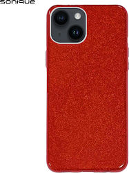 Sonique Shiny Umschlag Rückseite Silikon Rot (iPhone 14)