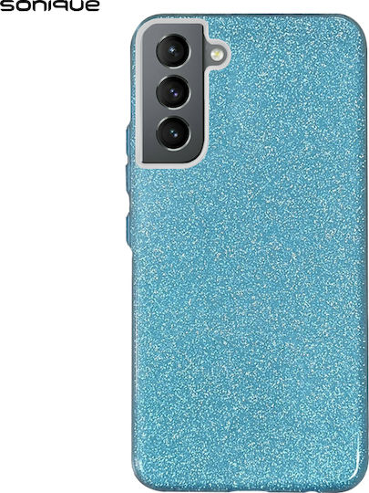 Sonique Shiny Umschlag Rückseite Silikon Hellblau (Galaxy S22 5G)