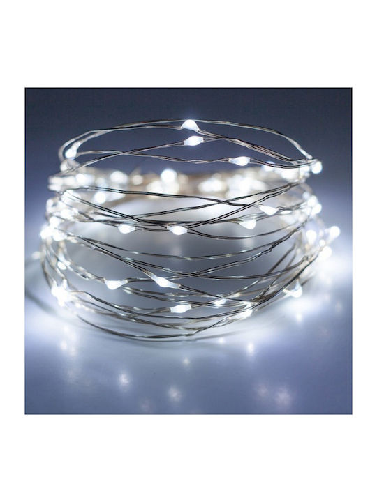 30 Lights LED 3m. Cold White Battery in String 1pcs