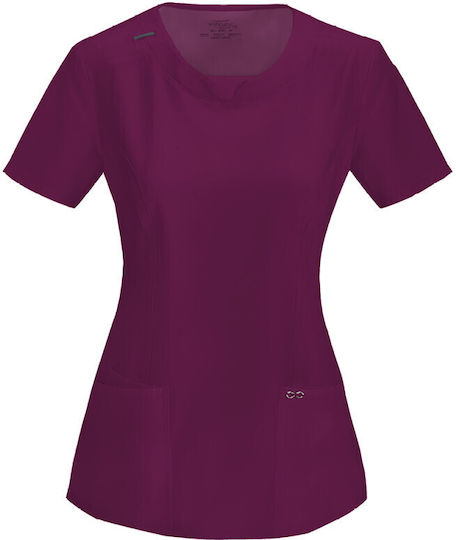 Cherokee CKE2624A Women's Burgundy Medical Blouse