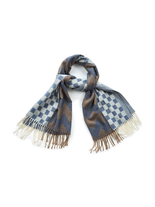 Verde 06-1025 Women's Wool Scarf Blue