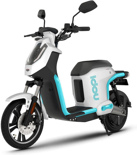 Doohan I Doo Ηλεκτρικό Μηχανάκι Ισχύος 800W με Τελική Ταχύτητα 45km/h Αυτονομίας 45km Λευκό