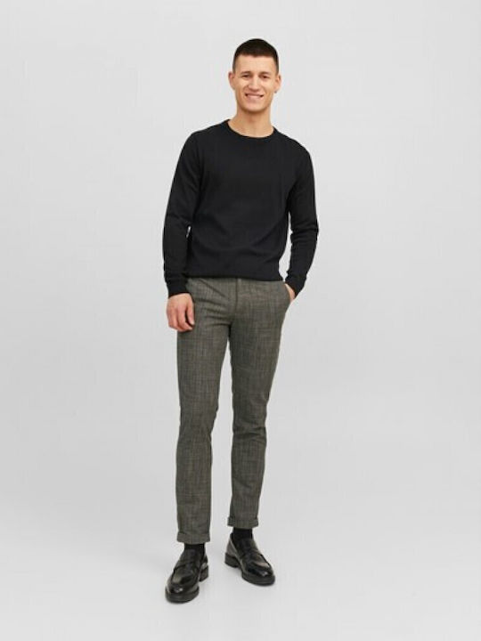 Jack & Jones Hose Chino Elastisch Dark Grey Check