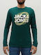 Jack & Jones Bluza Bărbătească cu Mânecă Lungă Verde