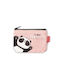 Legami Milano Panda Kids' Wallet Coin with Zipper for Girl Pink VCOC0006