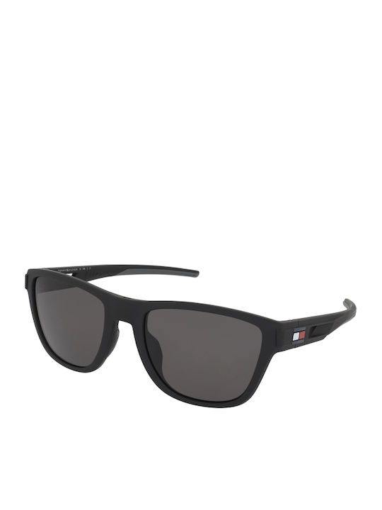 Tommy Hilfiger Unisex Γυαλιά Ηλίου με Μαύρο Κοκκάλινο Σκελετό και Γκρι Polarized Φακό 2054110035-6M9