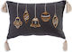Nef-Nef Homeware Christmas Decorative Pillow Belle Rectangular Black 30x45cm