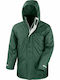 Result Men's Winter Parka Jacket Waterproof and Windproof Green