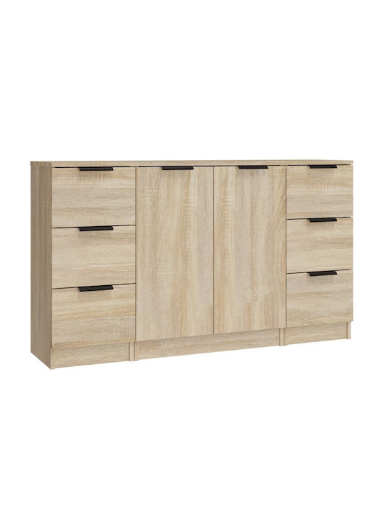 Sideboard Wooden Sonoma Δρυς 120x30x70cm