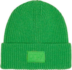 Only Beanie Beanie with Rib Knit in Green color