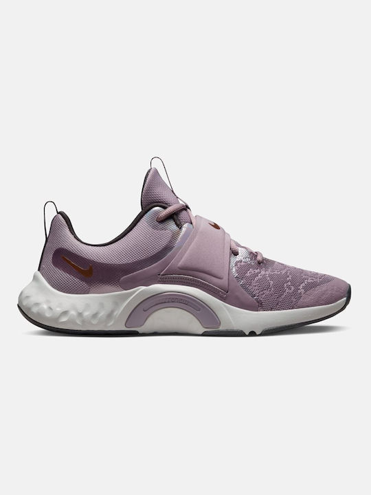 Nike Renew In-Season TR 12 Premium Γυναικεία Αθλητικά Παπούτσια για Προπόνηση & Γυμναστήριο Purple Smoke / Pure Platinum / Dark Smoke Grey / Metallic Copper