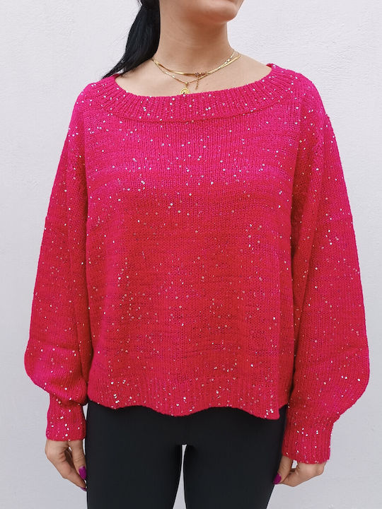 Vero Moda Women's Long Sleeve Sweater Fuchsia