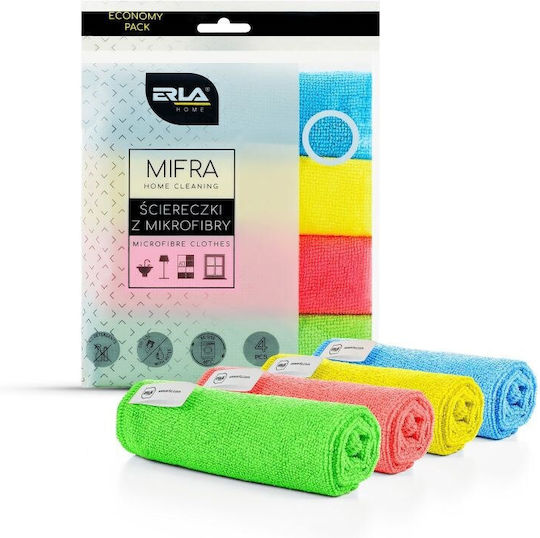 K2 Cleaning Cloths with Microfibers General Use Multicolour 30x30cm 4pcs