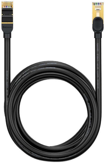 Baseus U/UTP Cat.7 (10Gbps) Καλώδιο Δικτύου Ethernet 5m Μαύρο