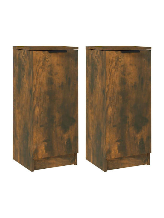 Cabinets Floor Smoky Oak 2pcs 30x30x70cm