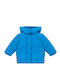 Kids' Quilted Jacket Long with Lining & Hood Blue