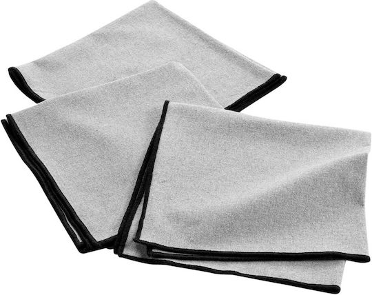 Mistraline Πετσέτα Κουζίνας από 100% Βαμβάκι σε Γκρι Χρώμα 3τμχ