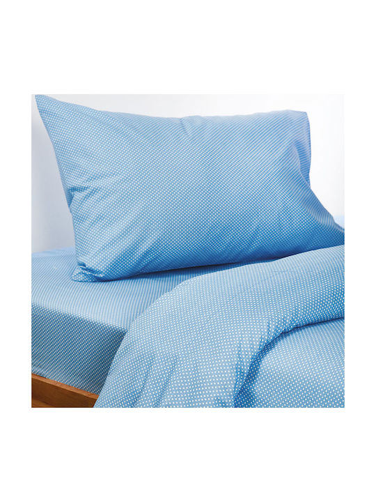 Whitegg Σετ Μονά C074-2 Γαλάζιο 170x240cm