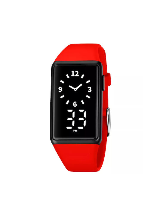 Skmei Digital Uhr Batterie mit Rot Kautschukarmband