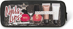 Magic Studio Nails + Lips Σετ Μακιγιάζ για τα Χείλη με Νεσεσέρ Colorful 5τμχ Magic Studio Nails + Lips Σετ Μακιγιάζ για τα Χείλη με Νεσεσέρ Colorful 5τμχ