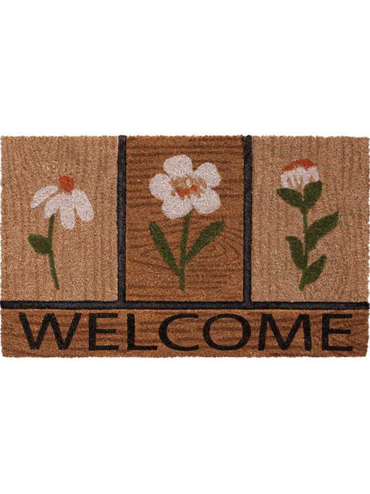 Πατάκι Εισόδου Ruco Style Welcome Daisies 011 45x75cm Beige-Multi Sdim 45X75