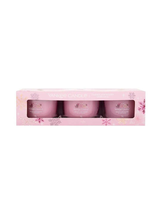 Yankee Candle Scented Candle Snowflake Jar Pink 37gr 3pcs