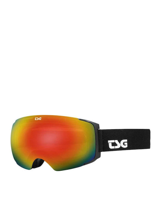 TSG Two Solid Μάσκα Σκι & Snowboard Ενηλίκων Μαύρη με Φακό Καθρέπτη σε Πορτοκαλί Χρώμα TSG Two Solid Μάσκα Σκι & Snowboard Ενηλίκων Μαύρη με Φακό Καθρέπτη σε Πορτοκαλί Χρώμα