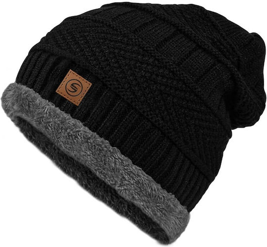 Beanie Ανδρικός Σκούφος σε Μαύρο χρώμα