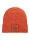Beanie Beanie with Rib Knit in Orange color