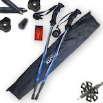 Alpin Pair of Telescopic Aluminum Trekking Poles Walkman Blue 290gr