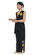 Kids Carnival Costume Cobra Kai Μαύρος Μαχητής Καράτε